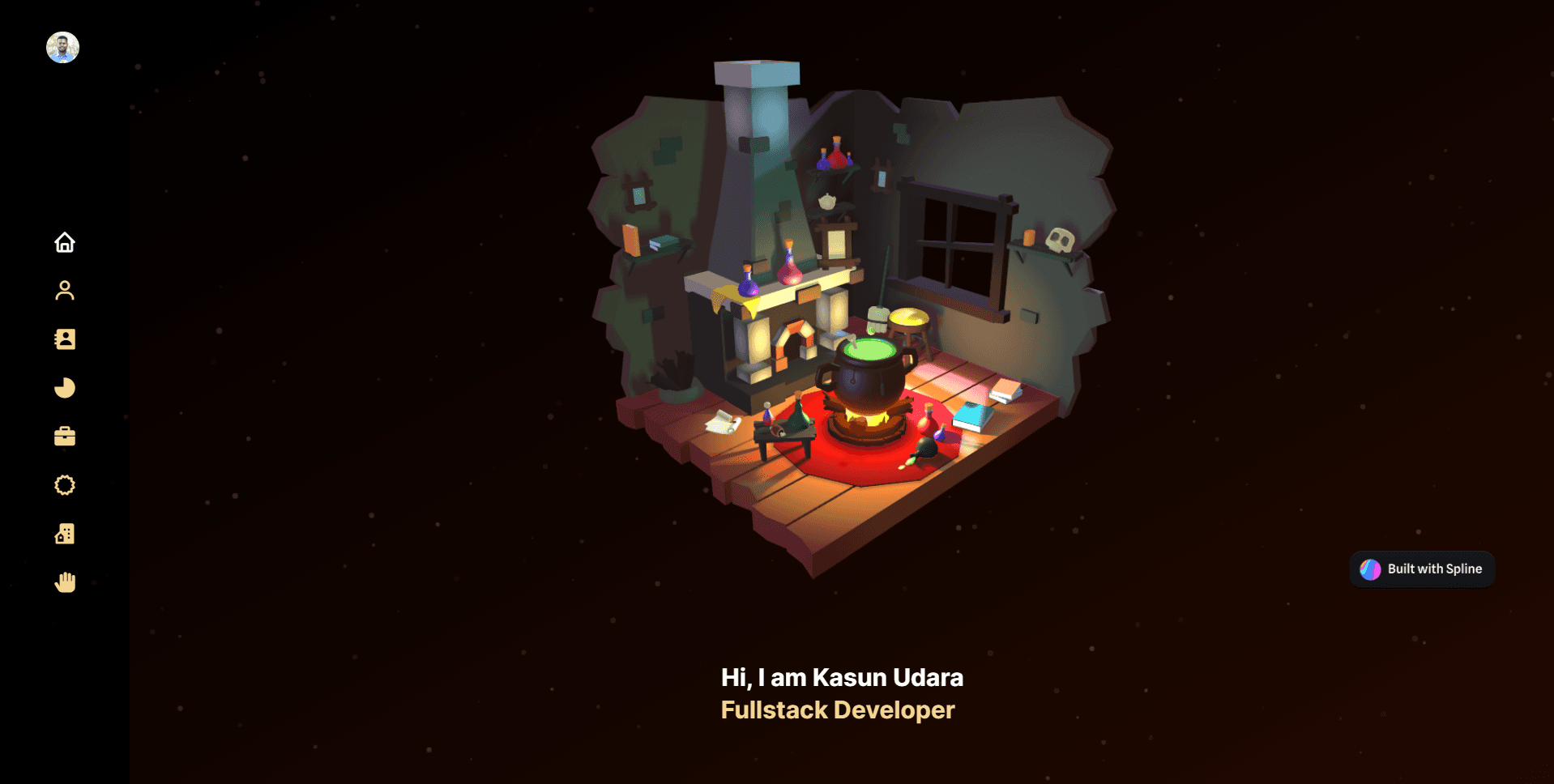 Screenshot of kasunudara.me
